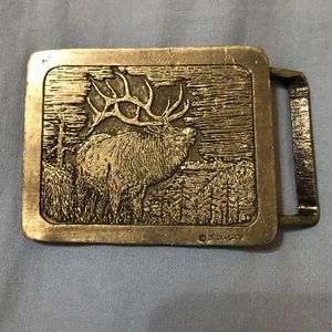 Vintage 1975 pewter Buck-L-Up belt buckle rare hunting edition